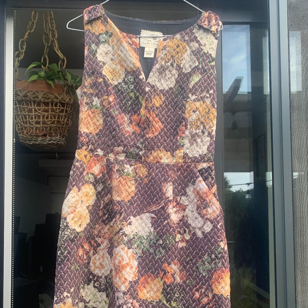 Floral Dress with Pockets violet